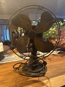 Antiker Emerson Messingflügel Ventilator alles funktioniert. Originalteile. Typ 29646 - Bild 1 von 5