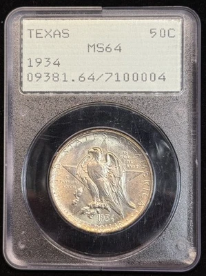 1934 Texas Commemorative Half Dollar, MS64 PCGS (12076) - Image 1 of 3