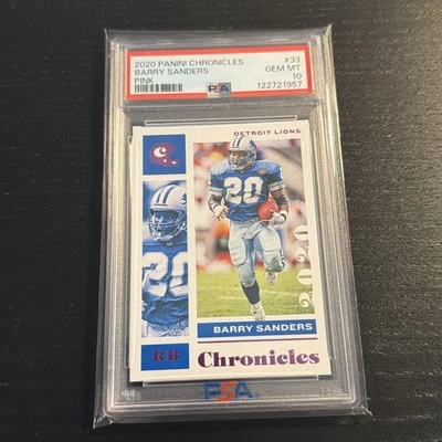 2020 Chronicles #33 Pink - Barry Sanders - PSA 10  - Image 1 of 2
