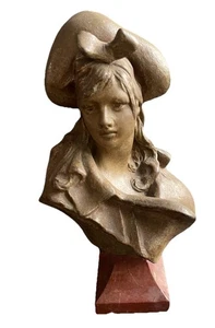 Buste de jeune Révolutionnaire en Régule signé NELSON - Picture 1 of 7