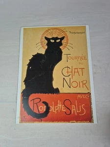 Vintage Cat Wall Art Decor Original French Print Tournee Du Chat Noir - Picture 1 of 6