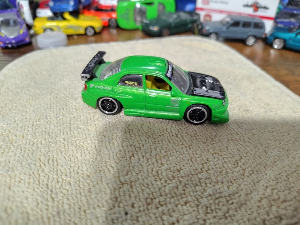 Sintonizador de importación Muscle Machines 01 Subaru WRX verde T02-28 - 1/64 suelto Foto 1 de 4