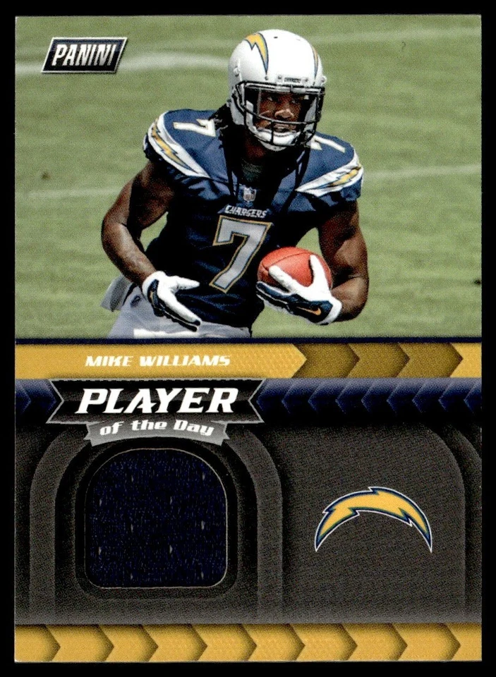 2017 Panini Player Of The Day Memorabilia Mike Williams Los Angeles Chargers #MW - Image 1 of 2