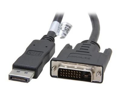 StarTech.com DP2DVIMM6 6 ft. Black Connector A: 1 - DisplayPort (20 pin) - Image 1 of 3