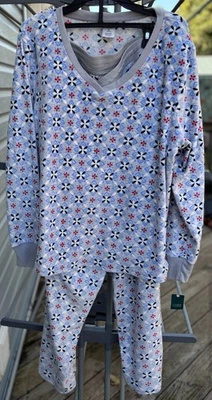 NUEVO CON ETIQUETAS Croft & Barrow Conjunto de Pijama para Mujer 2 Piezas Talla XL Diseño Geoméntrico Muy Suave Foto 1 de 4