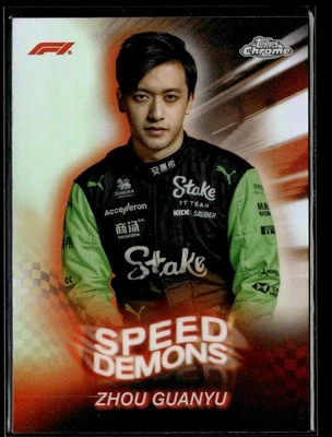 2024 Topps Chrome Formula 1 - Speed Demons - #SD-14 Zhou Guanyu - Image 1 of 2