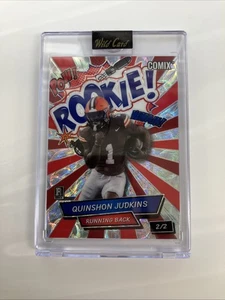 2025 Wildcard Comix Quinshon Judkins 2/2 Textured RWB Rookie Cleveland Browns - Picture 1 of 2