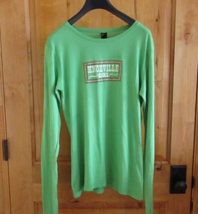 YEE-HAW L T-SHIRT KNOXVILLE GIRL LSLV GREEN ALTERNATIVE VINTAGE SOFT USA MADE - Picture 1 of 5