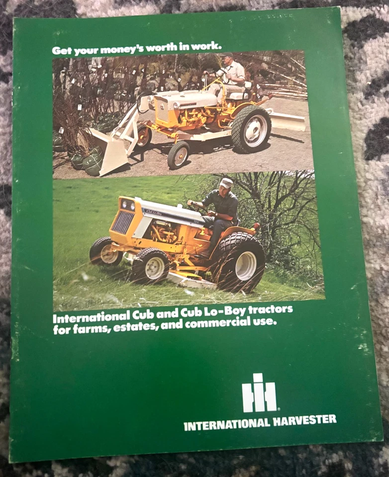 International Harvester Cub & Cub Lo-Boy Tractors For 1974 Brochure FCCA25 - Image 1 of 1