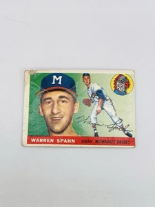 Vintage 1955 Topps Warren Spahn Milwaukee Braves #31 RARE - Bild 1 von 5