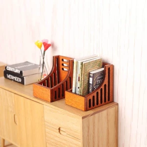 1:12 Dollhouse Miniature Bookshelf Storage Rack Desktop Organizer Box Home Decor - Picture 1 of 13