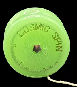 Rare Cosmic Spin Yo-Yo Green Glow In The Dark Vintage - Picture 1 of 4