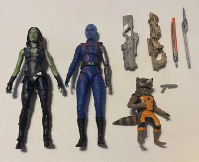 Marvel Legends GOTG Lot Of 3 - Gamora Nebula Rocket Raccoon 6” Loose Figures - Image 1 of 4