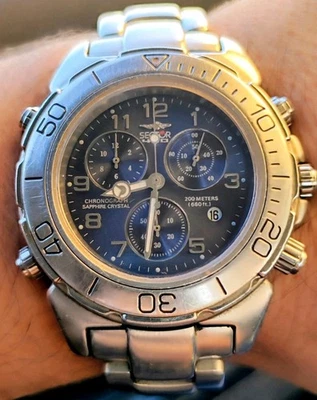 🪩Orologio Sector 450 200m Diver Alarm Vintage Chrono Sveglia Myota 3S10 Eagle - Immagine 1 di 4