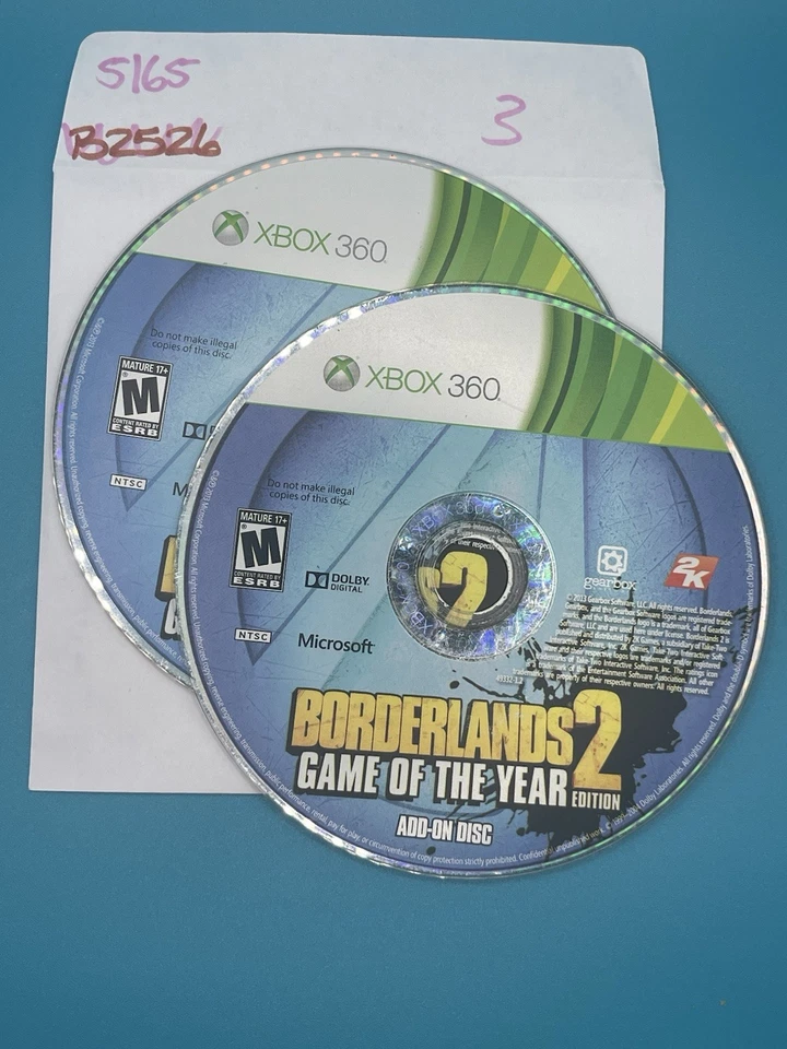 Borderlands 2 GOTYE (Microsoft Xbox 360, 2013) Disc Only - No Tracking #5165 - Image 1 of 1