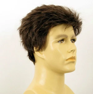 Perruque homme 100% cheveux naturel châtain ref FRANCK 6spw - Imagen 1 de 7