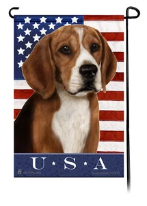 Bandera de jardín patriótica de Estados Unidos - Beagle 011 - Imagen 1 de 1