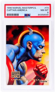 1996 Marvel Masterpieces Captain America #73 PSA 8 - Picture 1 of 2