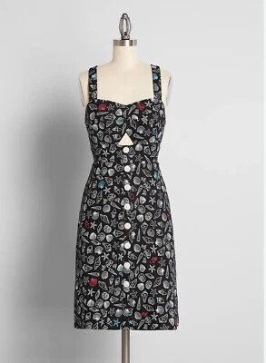 Modcloth Women's Seashore Spectacular Keyhole Printed Dress Size 12 NWT - Image 1 of 4