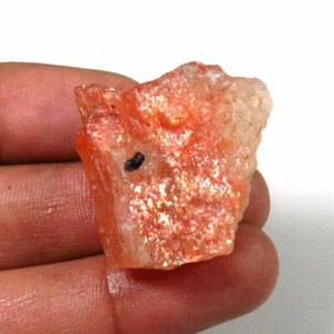 Rainbow Sunstone Gemstone Rough 26x25 mm Natural Red Confetti Rough 59Cts SF-241 - Picture 1 of 15