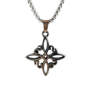 Retro Celtic Knot Necklace Religious Jewelry Pendant Necklace Celtic Knot Shaped - Picture 1 of 9