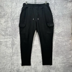 Mallet Cargo Joggers Sweatpants Size XL Mens Slim Black Cotton Blend Vgc - Picture 1 of 12