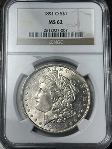 1891-O $1 NGC MS-62 Morgan Silver Dollar - Picture 1 of 3