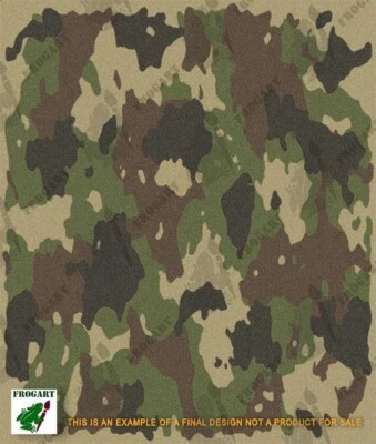 Woodland Splatter Camo High Heat Vinyl Stencil Kit 11"x13" 3 Sheets For Cerakote - Image 1 of 4