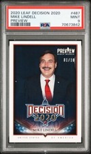 Mike Lindell 2020 Leaf Decision #487 Preview Rookie Card RC /10 PSA 9 Mint