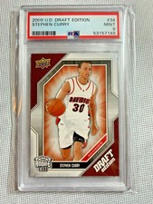 2009 Upper Deck Draft Edition Stephen Curry #34 PSA 9 MINT Rookie RC