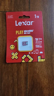 Lexar 1TB PLAY Class 10 UHS-I U3 MicroSDXC Memory Card   LMSPLAY001T-BNNNU - Image 1 of 2
