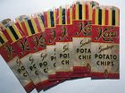Lot vintage 10 cents sacs chips de pommes de terre David Kerr's Saratoga lot de 8
