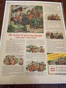 Anuncio vintage 1946 Borden's Dairy Elsie Going Away - Imagen 1 de 1