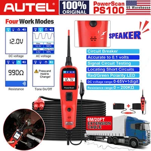 Autel Powescan PS100 Circuit Tester Electrical System Diagnostic Tool 12V&24V - Picture 1 of 16