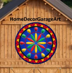 Barn Quilt Metal Sign, Daddy Hex, Dutch Amish Design, 6 Sizes - Picture 1 of 8