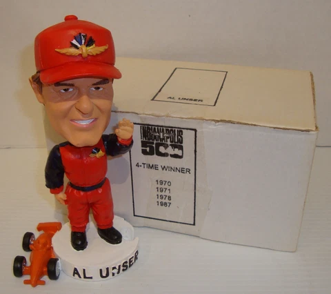 Al Unser Sr. Four Time Indianapolis 500 Winner Bobbleheads Cover