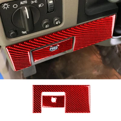 Красная отделка из углеродного волокна переключатель панели стояночного тормоза наклейка для GMC Canyon 2005-12 - Изображение 1 из 4