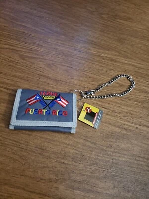Cartera I Love San Juan Puerto Rico Gris Triple Cadena Nueva Con Etiquetas  Foto 1 de 4