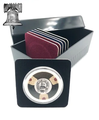 Caja de Almacenamiento Air-tite + 20 Portamonedas Terciopelo Vitrina Tarjetero + Cápsula Modelo I Foto 1 de 4