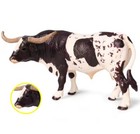 Texas Longhorn Bull Toy Action Figure Small Animal Figurine Doll Gift for Kids