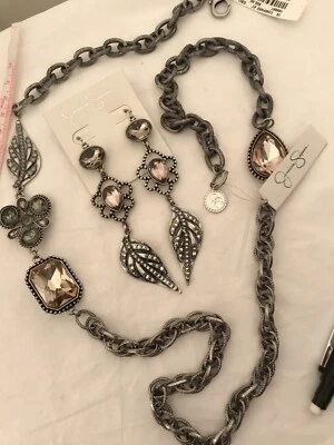 Jessica Simpson 3Piece Statement Jewelry Necklace Bracelet Earring SRP $128 NWT - Image 1 of 4