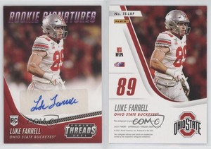 2021 Chronicles Draft Picks Threads Signatures Pink Luke Farrell Rookie Auto RC