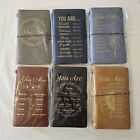 6 Pcs Journal Gifts Encourage Scripture Leather Notebooks You Are - NEW
