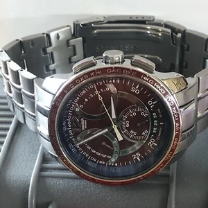 Swiss Made Swatch Weltzeit Lünette Chronograph hat tolles Zifferblatt! - Bild 1 von 8