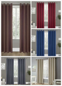 2 Panels Lined Backing Heavy Thick Blackout Window Curtains Drapes 52"Wx82"L - Picture 1 of 26