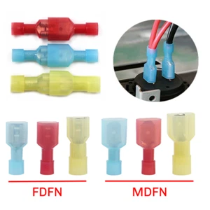 200X Fully Insulated Male Female Spade Terminal Quick Disconnect Wire Connectors - Picture 1 of 18