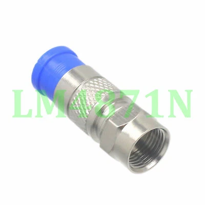 2pcs Connector F male plug clamp waterproof RG5 RG6 5D-FB LMR300 cable straight - Image 1 of 4