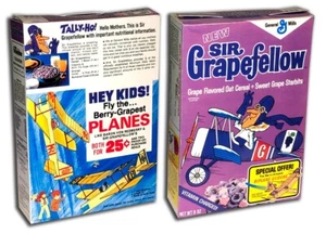General Mills SIR GRAPEFELLOW CEREAL BOX (BOX ONLY!) - Picture 1 of 1