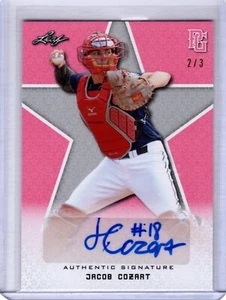 JACOB COZART 2020 Leaf Perfect Game ROSA AUTOMÁTICO # 2/3 - Imagen 1 de 3