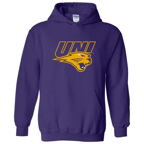 University of Northern Iowa Panthers Primary Logo Hoodie - Purple Cover
